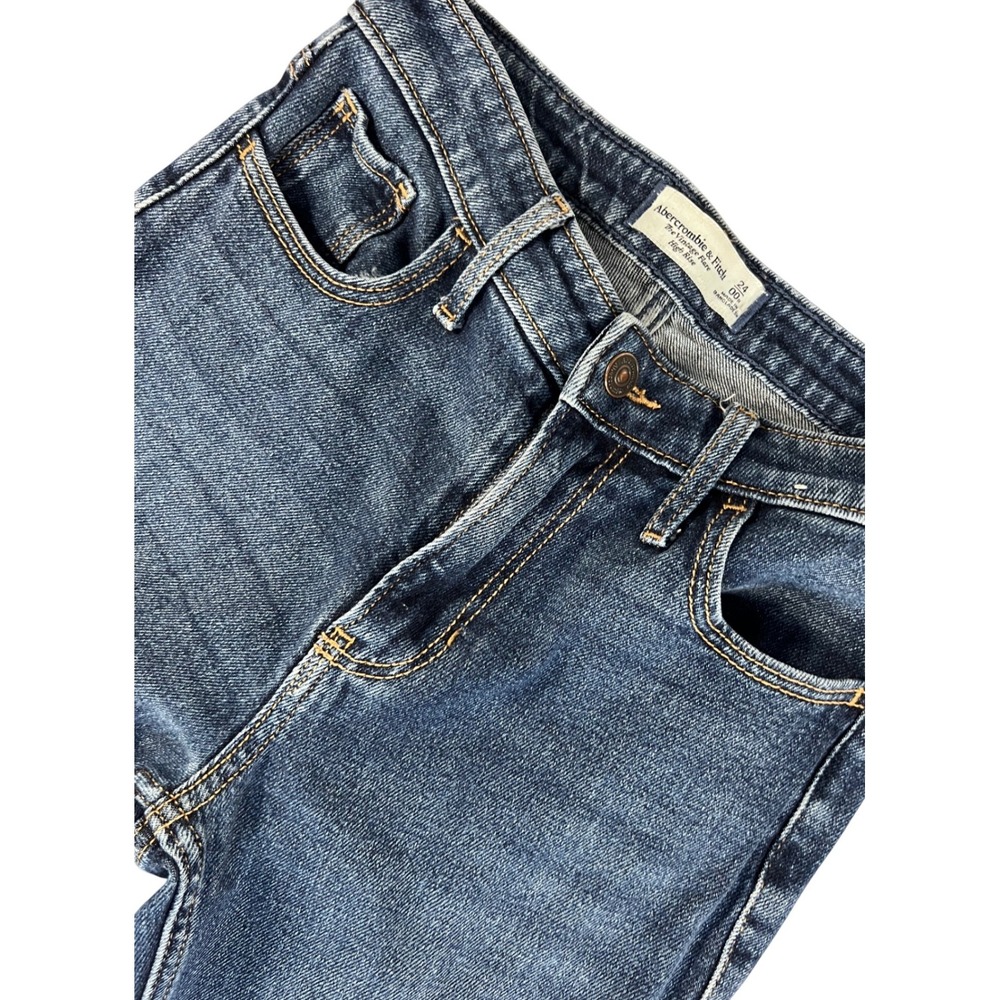 Abercrombie & Fitch The Vintage Flare High Rise Jeans Blue Women 24 00R Medium - Picture 1 of 11